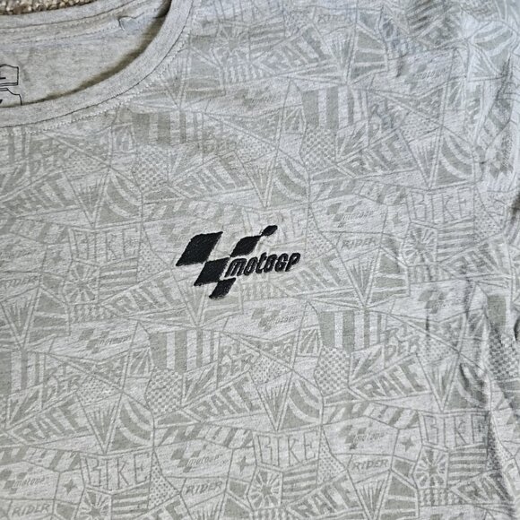 Moto GP Size 2XL Gray Short Sleeve Embroidered AOP Motorcycle Racing Shirt - Picture 4 of 9